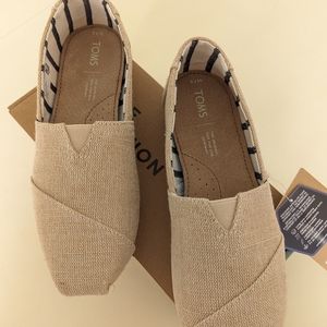 Toms NEW Ortholite Women's Natural Heritage Canvas Slip-on Shoes